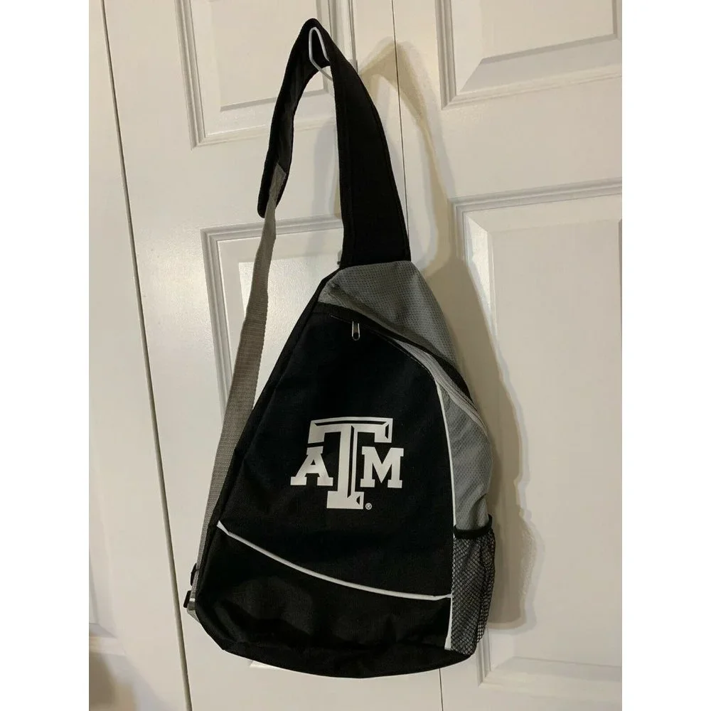 Texas‎ A&M sling backpack Black White Gray
